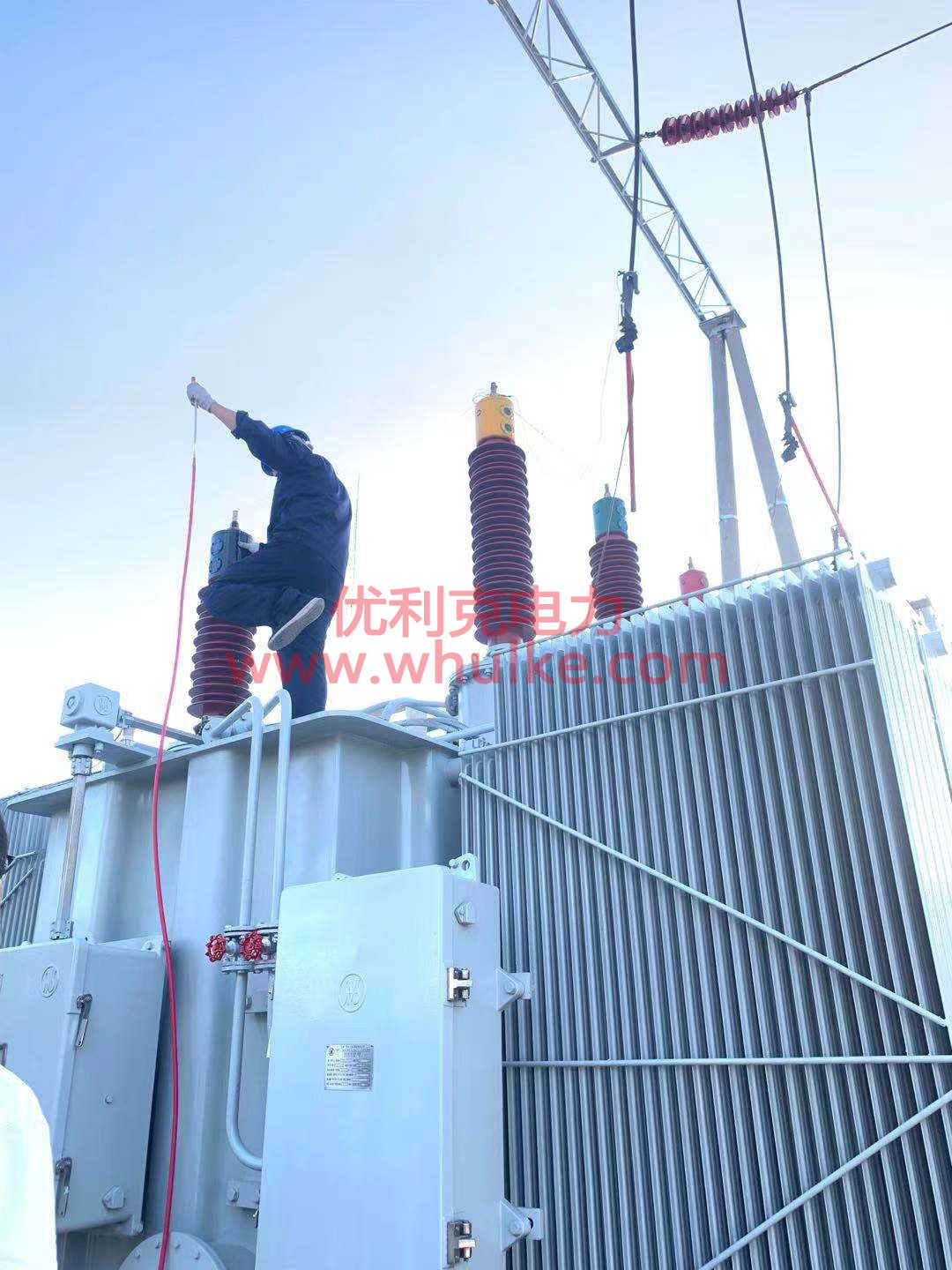 110KV主變耐壓試驗(yàn)現(xiàn)場(chǎng)